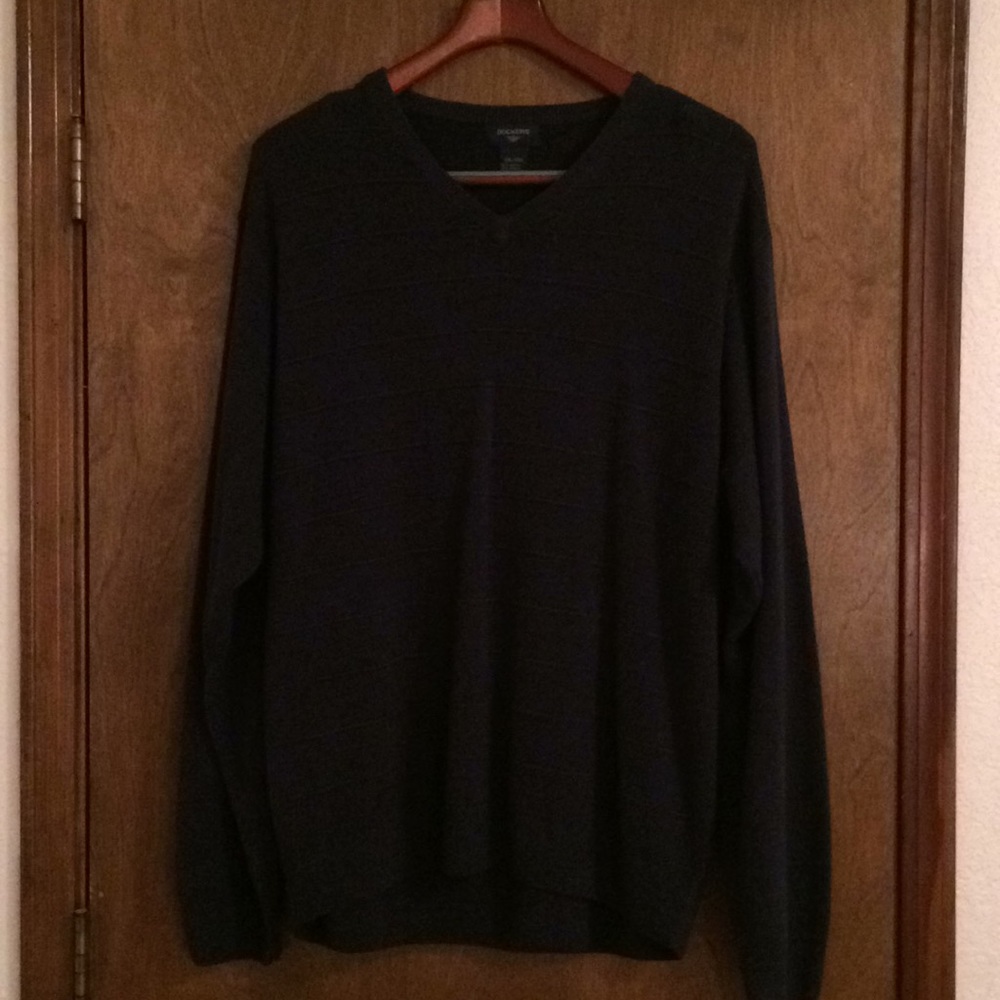 Navy Blue V-neck Dockers Sweater